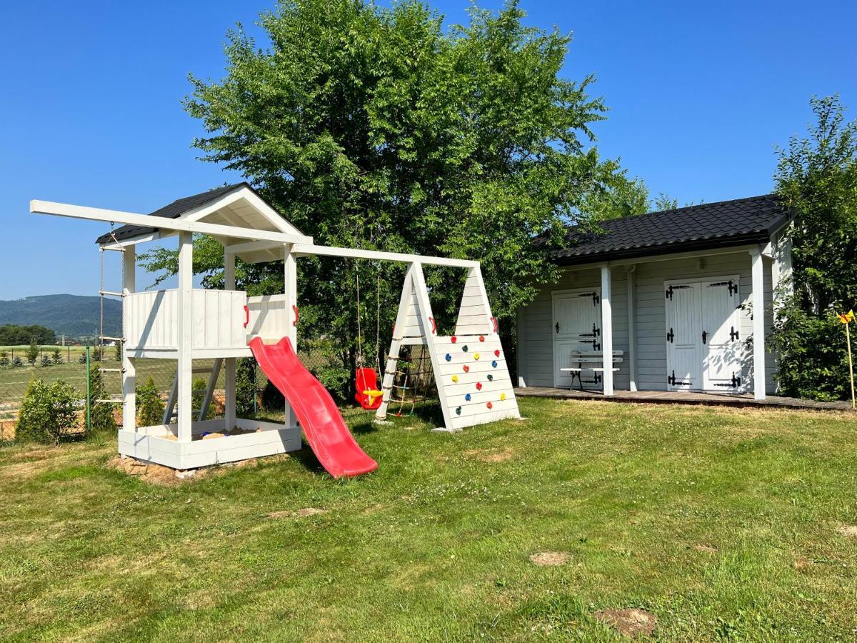Babiogorska Perelka W Skandynawskim Stylu Z Sauna I Kominkiem Jordanow 外观 照片